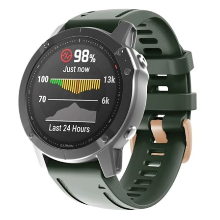 Garmin Fenix 7S / 6S Pro / 5S Plus Silicone Watch Band - Green