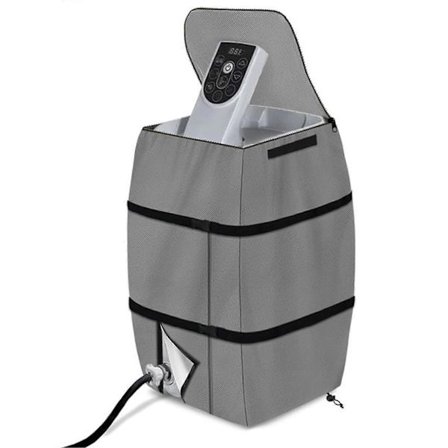 Pumpebeskyttelse til spabad med lynlås, vandtæt, støvtæt, isoleret pumpebeskyttelse til spa-varmer til vinteren Grå