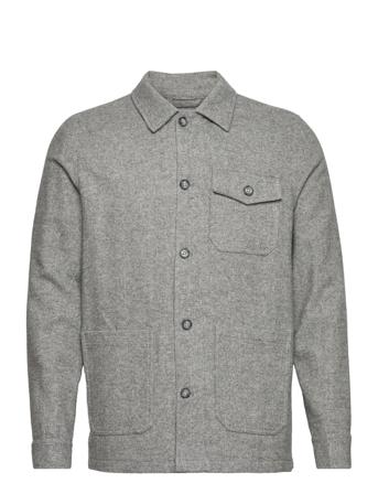 Herringb Overshirt Overshirts Harmaa Lindbergh