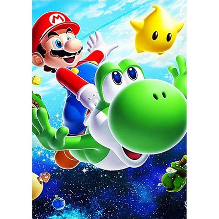 Super Mario 5D Diamantmaleri Sæt til Voksne (30x40cm), DIY Fuld