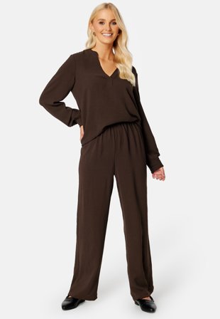 BUBBLEROOM Matilde Wide Trousers Brown Klær