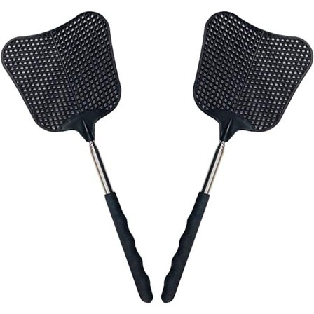 Teleskopiske fluesmekkere, holdbare fluesmekkere i plast, teleskopisk fluesmekkere med rustfritt stålhåndtak for innendørs/utendørs/klasserom