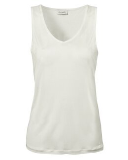 Singlet Silke Hvit - Damella