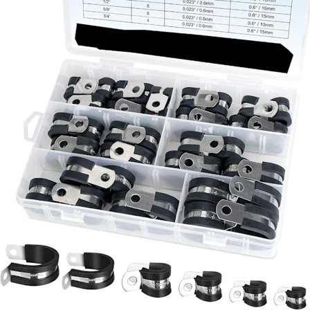 42 stk Kabelklemmer Sæt Isoleret klemme rørklemme