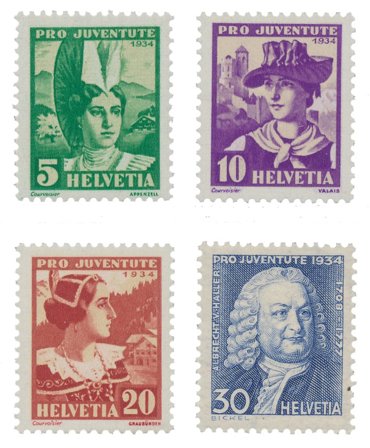 Schweiz 1934 - MICHEL 281/84 - Postfrisk