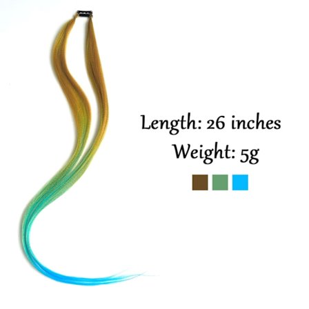 AZIR Clip On Hair Extension 10Color Ombre Rak Hair Extension Clip In Hairpieces Lågtemperatur Fiber Hårstycken