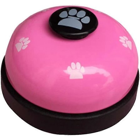 Fong Fong Metal Skrivebordsklokke Hundetræningsklokker Med Fodaftryksmønster Til Køkkenbord Reception (hvid)