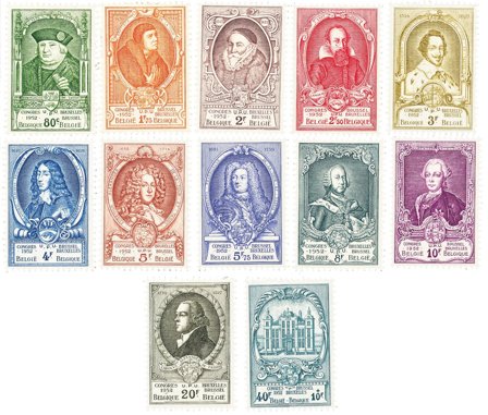 Belgien 1952 - OBP 880-91 - Ubrugt