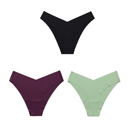 3-färgad kvinnlig issilke med låg midja andas trosa