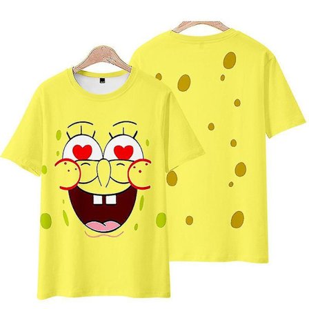 Svampbob Fyrkant för män Klassisk skjorta Kortärmad T-shirt med löst print