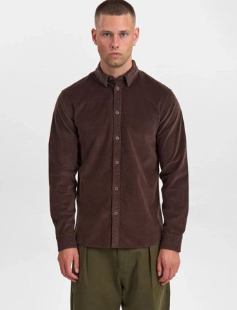 Anerkjendt Akleif Solid Cord Shirt - Brown - M