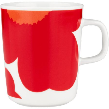Marimekko ISO Unikko Oiva mugg 2,5 dl, vit/röd | Dukning & Servering > Muggar & Koppar > Kopp | Bagaren och Kocken