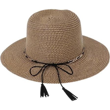 Hatter i Straw, Sommer Solhatt, Bred Bremm, Foldbar, Unisex, En Størrelse, Strandhatt A coffee + khaki