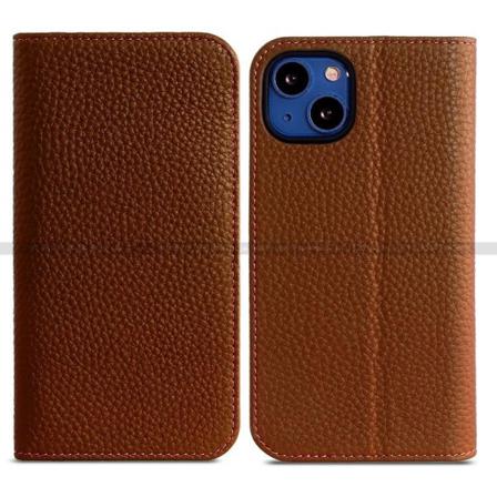 Läderfodral För Iphone11 Brun Plånbok Med Klappersten All-in
