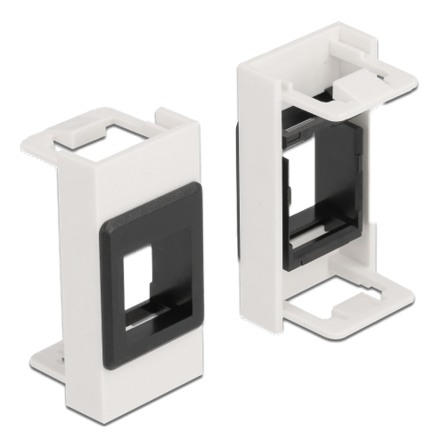 Delock Easy 45 - kjernemodulholder - svart, hvit