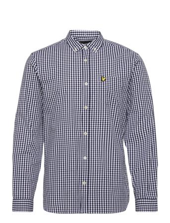 Ls Slim Fit Gingham Shirt Patterned Lyle & Scott