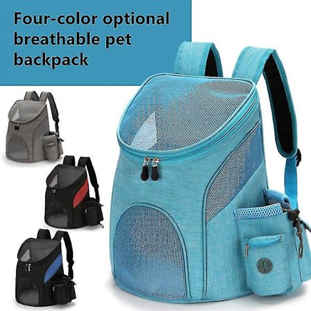 Bærbar Mesh Hundetaske Åndbar Hunderygsæk Foldbar Stor Kapacitet Kattebæretaske Bærbar Udendørs Rejse Dyretransportør