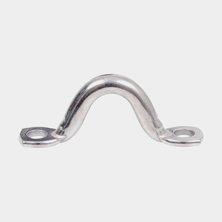 Pad eye 1852-Marine, stainless, rounded, 43 mm, 2 holes