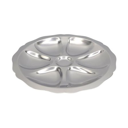 Rustfrit stål 6 østersplade