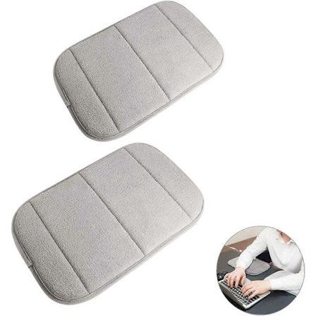 2-pak Portable Computer Albue/Håndledsstøtte, Premium Memory Cotton Skrivebords Tastatur Armstøtte Støttepude (7,9 x 11,8 tommer)
