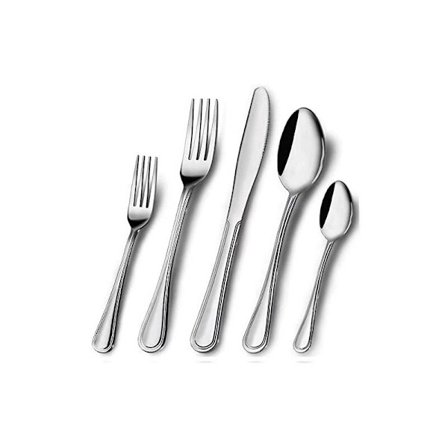 Tjockt 410 Rostfritt Stål Bestick Set, Steakbestick, Bordsservis, 5 delar