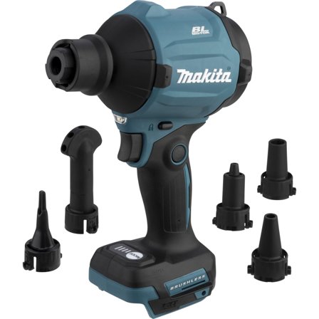 Makita DAS180Z blåsepistol - uten batteri LXT 18V - 0-200m/s, 0-18kPa, 0-1.1m³/min - støvblåser blåseverktøy blower