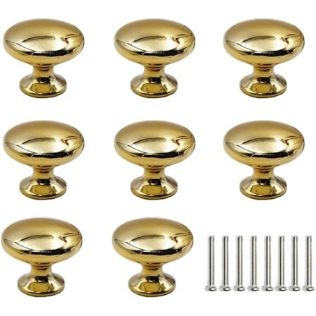 8 kpl laatikon vetimiä huonekalujen vetimiä ovenkahvoja kulta