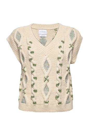 Laimė Vest Vests Knitted Vests Beige The Knotty S