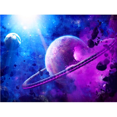 Solcellesystemets planeter 40*30cm stue diamantmaleri 9