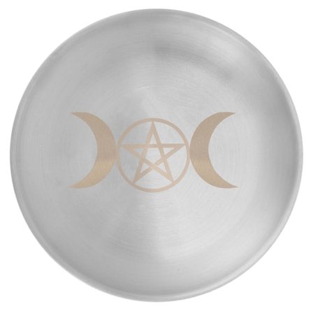 Pentagrammi Lautanen Koristeellinen Tarot-seremonia Kynttilänjalka Ruostumattomasta teräksestä valmistettu säilytysalusta