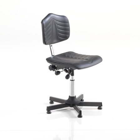 Arbetsstol låg med polyuretanskum, sitthöjd 460-590 mm