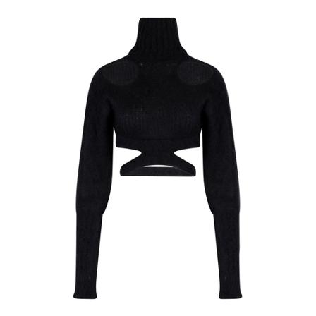 Andrea Adamo Turtlenecks Sort, Dame Rullekraver
