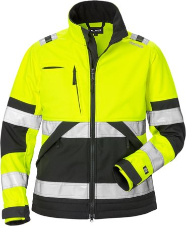 Fristads Dam Varsel softshell-jacka 4183 WYH klass 2, Varsel Gul/Svart