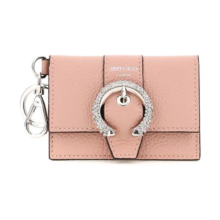 Jimmy Choo, cardholder with crystal buckle Różowy, Kobieta, Rozmiar: ONE Size