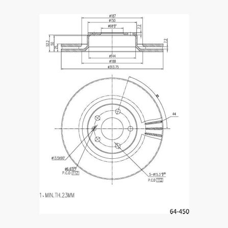 Bromsskiva belagd - Biltema