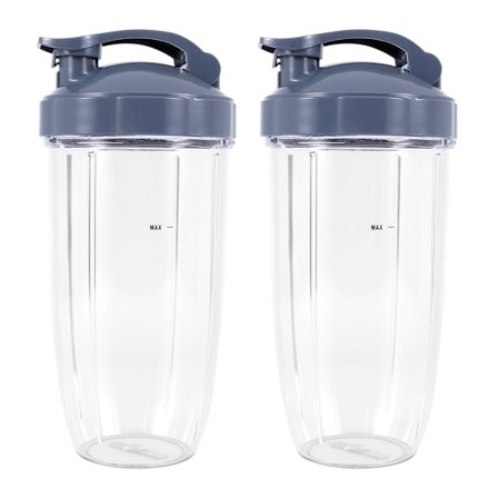 32Oz Erstatningskopper med Flip Top To Go-låg til NutriBullet 600W og Pro 900W Blender (2 pak)