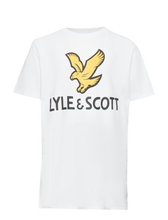 Ss Lyle Eagle Logo T-Shirt T-shirts Short-sleeved Hvit Lyle & Scott Junior