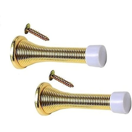 (Keltainen) 2 kpl Jousi Ovipysäytin 85mm Seinään Kiinnitettävä Ovipysäytin Me