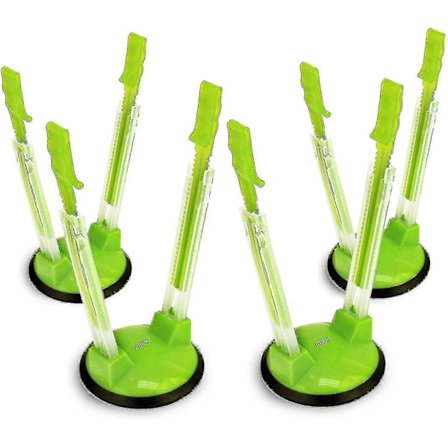 Baggy Rack Holder for matlagingpose/plast frysepose/ziplock poseholderstativ, måltidsplanlegging/forberedelsesposeholdere, 4-pakning