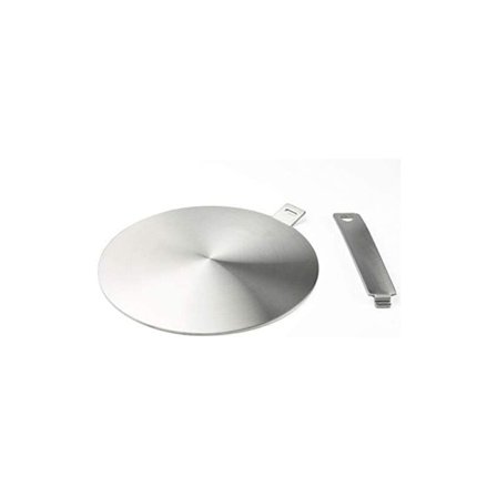 Induksjonsadapter, konverteringsplate for induksjonstopp, varmefordelerplate med avtakbart håndtak og base 20 cm, Aluminium