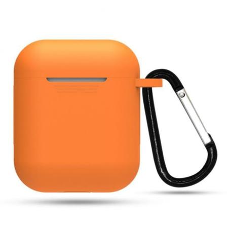 Käytännöllinen silikonikotelo Airpodille Orange