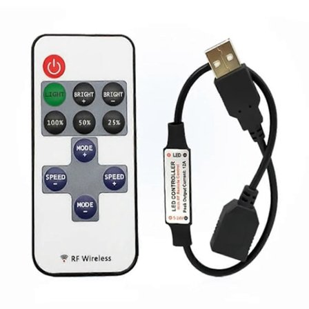 11 Tangenter LED Strip Controller Mini Dimmer RF Fjärrkontroll 5V USB Gränssnitt Controller för 5050/2835 Enfärgad LED Strip