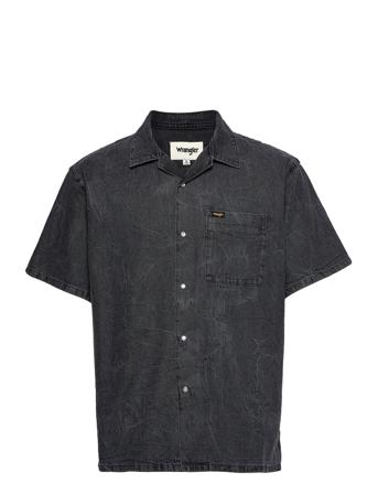 Ss Resort Shirt Kortærmet Skjorte Grå Wrangler