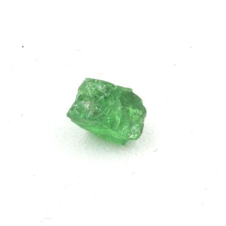 Sten og mineraler. Tsavorite granat. 0,49 ct. Merelani Hills, Lelatema Mts, Tanzania.