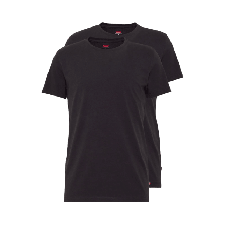 Levi's Solid Crew T-shirt i 2-pack Underlinnen & t-shirts Herr Svart M