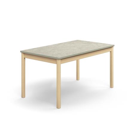 Tisch DECIBEL, 1400x800x720 mm, Linoleum grau, Birke