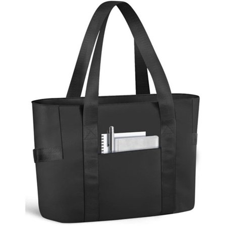 Håndveske - Vanntett skulderveske for kvinner - Med 16-tommers laptoprom - Svart