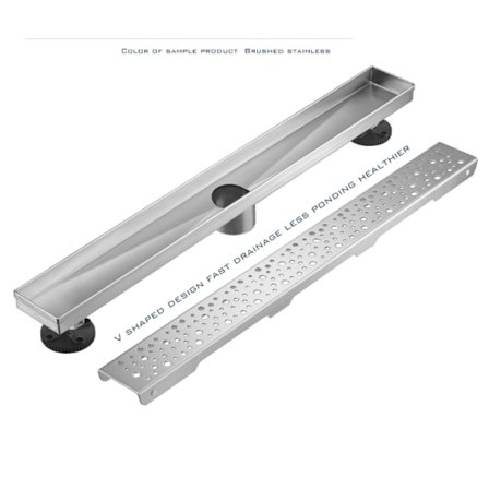 Rostfritt Stål Duschbrunn med Siphon och Filter, Silver, 30.4