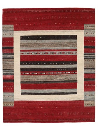 Gabbeh Loribaft Rug Modern Dark Red/Brown (Wool, India)