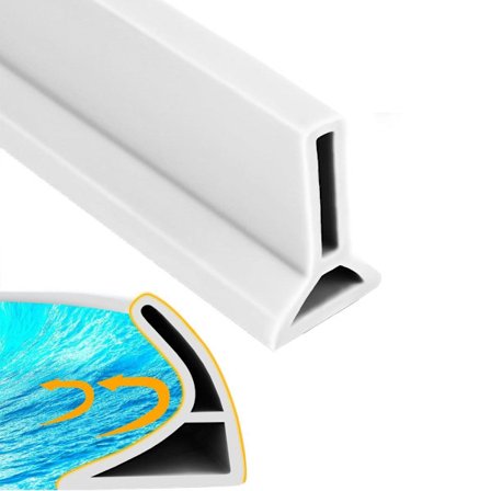 Vattenstopp Dusch - Självhäftande Vattenskydd Dusch - Duschtröskel - 2 Meter - Med Lim - Silikon - Sanitär Vattenstopp - Anti...